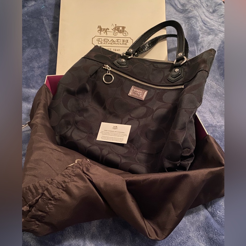Coach canvas cloth bag